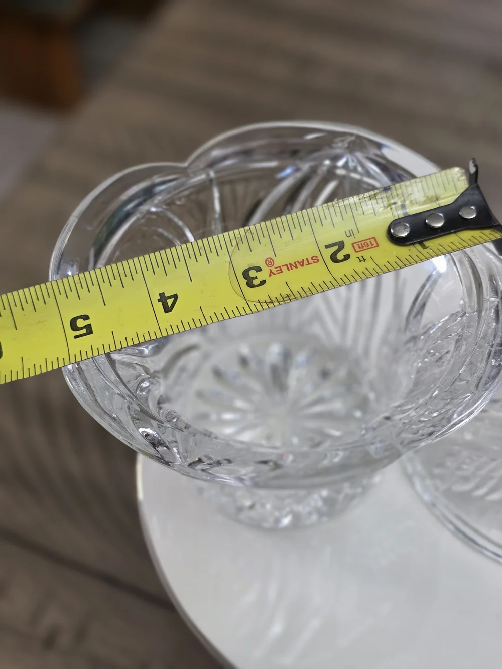 Crystal Cut Glass Covered Candy Dish - Clear